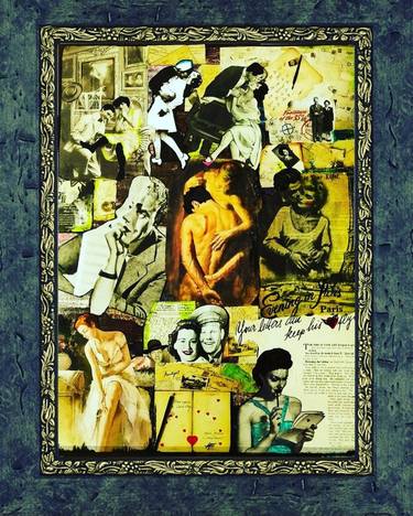 Original Art Deco Love Collage by Naturebella G