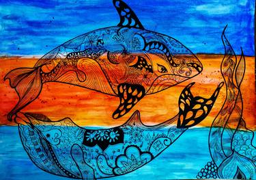 Original Illustration Fish Paintings by Naturebella G