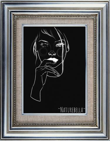 Original Illustration Portrait Mixed Media by Naturebella G