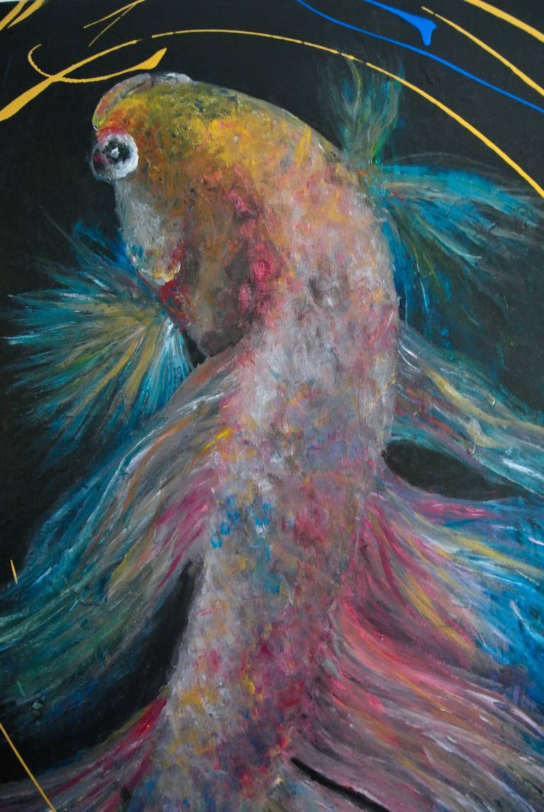 Original Abstract Animal Painting by Pond Saenghiranwathana