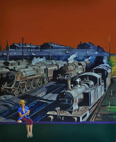 Original Train Paintings by Adnan Yalım