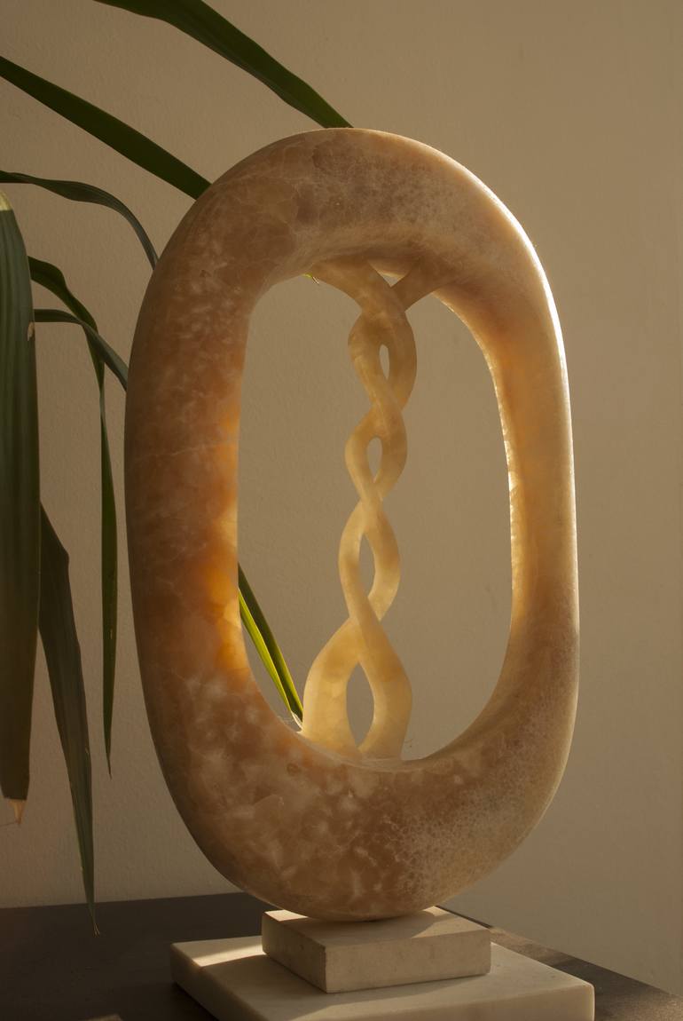 Twisted onyx Sculpture by Andrej Mitevski