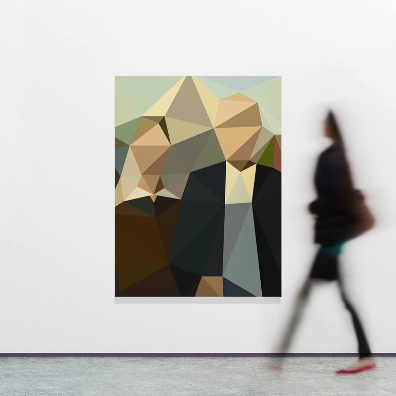 Original Cubism Abstract Painting by allo - Manuel Herrera