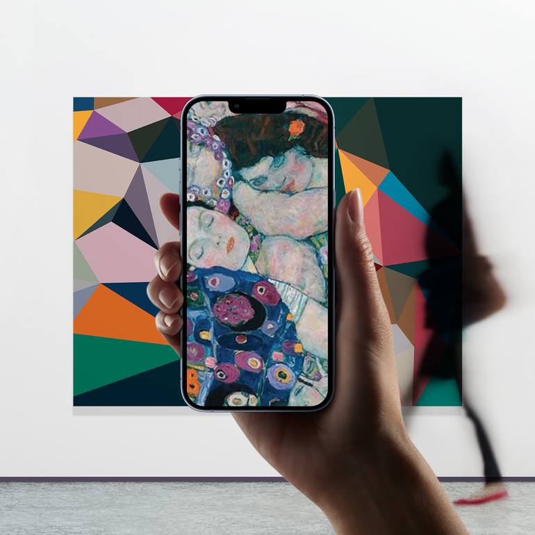 Original Abstract Love Painting by Allo - Manuel Herrera