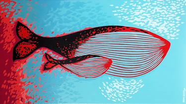 Print of Abstract Fish Paintings by Hakan Ecevit