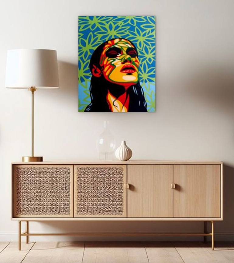 Original Pop Art Women Painting by Hakan Ecevit