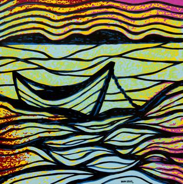 Print of Abstract Boat Paintings by Hakan Ecevit