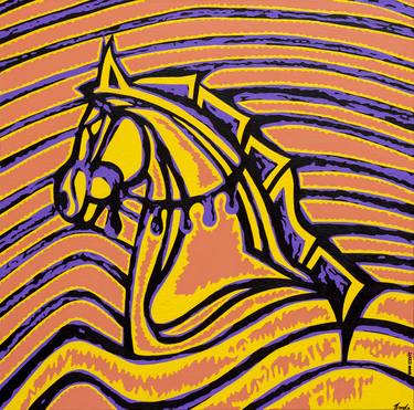 Original Abstract Horse Paintings by Hakan Ecevit
