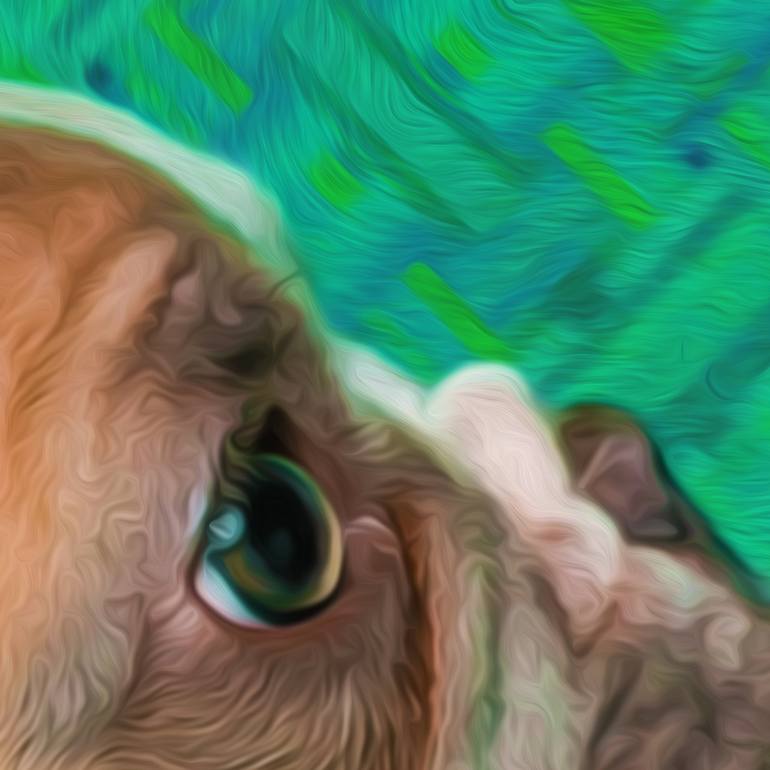 Original Abstract Expressionism Dogs Digital by Scott Gieske