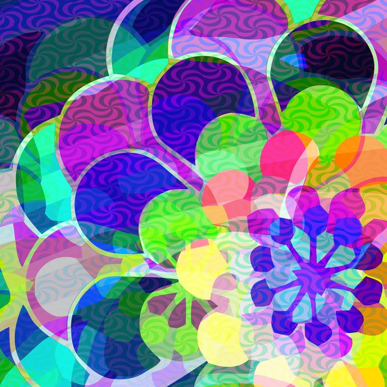 Original Abstract Expressionism Floral Digital by Scott Gieske