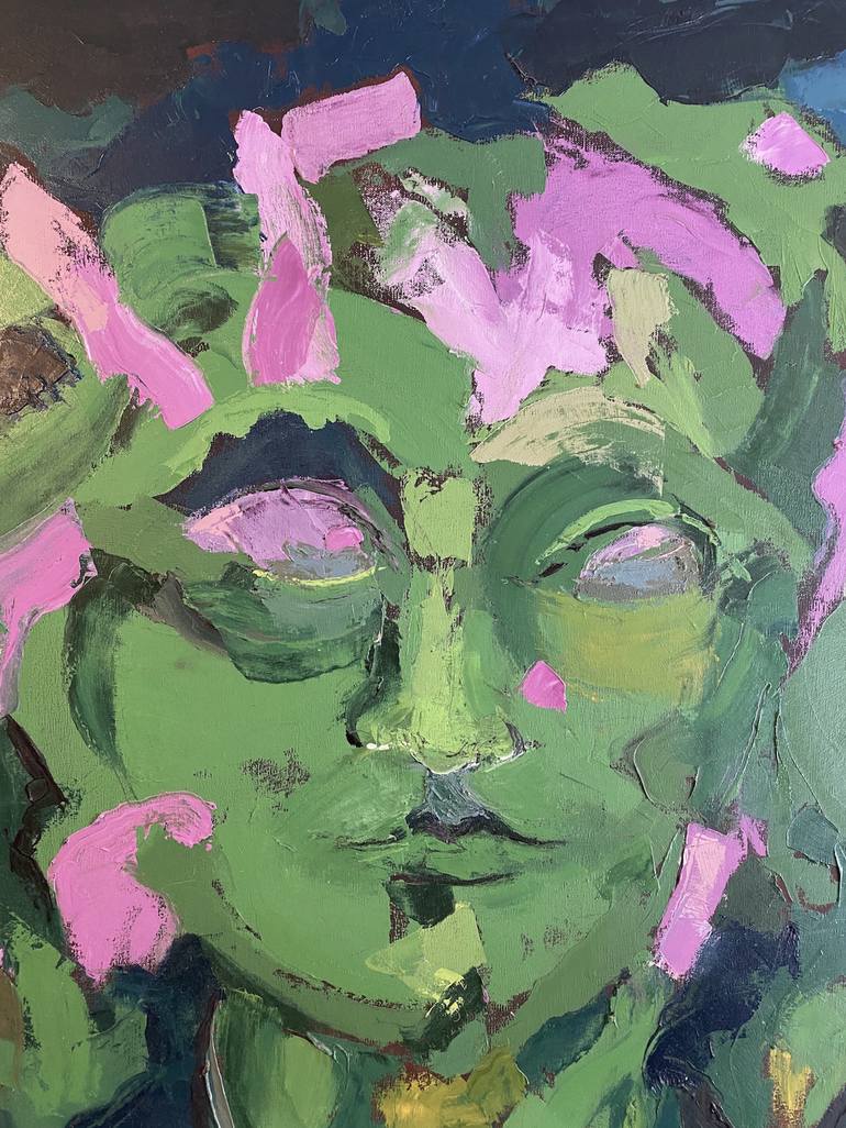 Original Modern Portrait Painting by gregory gorman