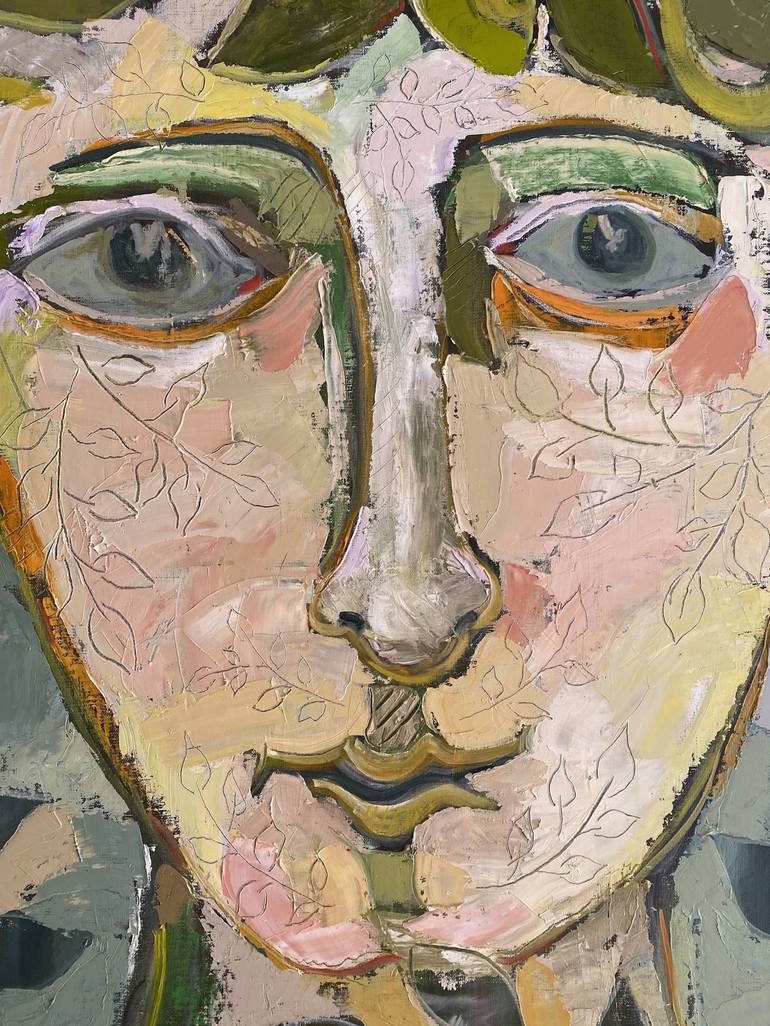 Original Abstract Portrait Painting by Gregory Gorman