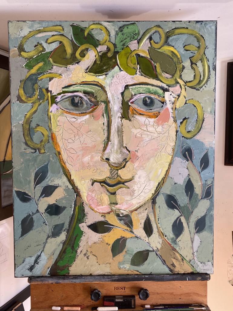 Original Abstract Portrait Painting by Gregory Gorman