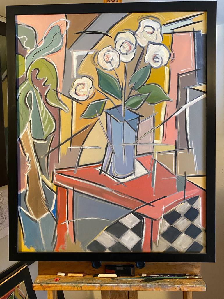 Original Cubism Abstract Painting by gregory gorman