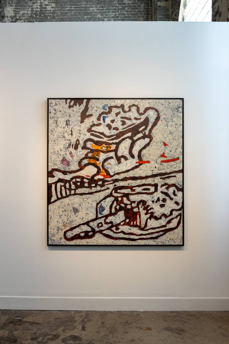 Original Black & White Abstract Painting by Noah Emhurt