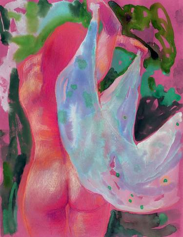 Print of Abstract Nude Paintings by Jamal Sultan