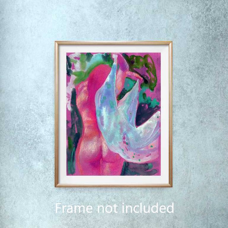 Original Abstract Nude Painting by Jamal Sultan