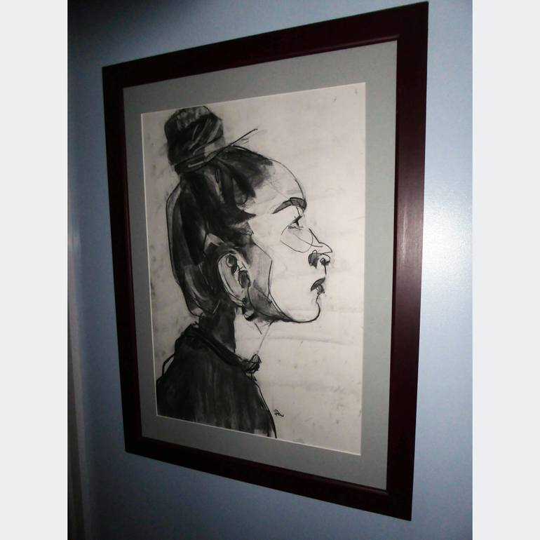 Original Expressionism People Drawing by Peter Wood