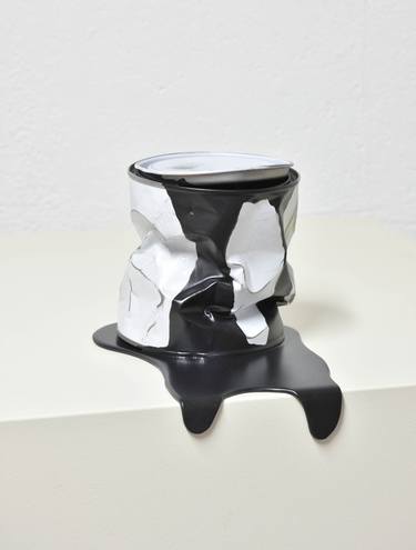 Saatchi Art Artist Yannick Bouillault; Sculpture, “Le pot de peinture noir 2” #art