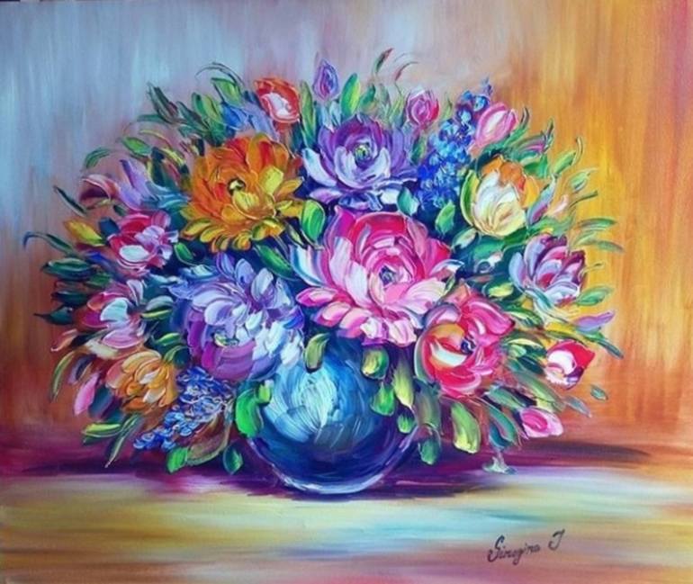 Beautiful peonies Painting by Irina Oliinyk | Saatchi Art