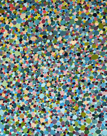 large abstract pointillism modern painting thumb