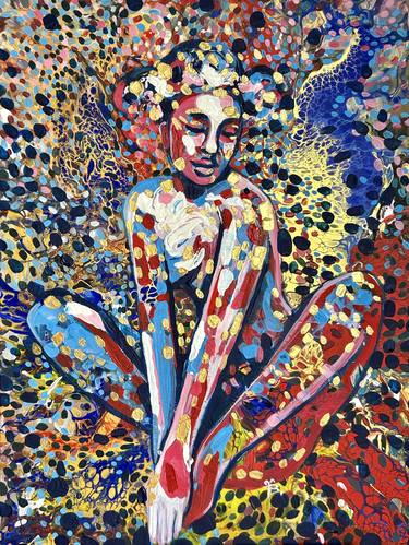 Boring Geisha abstract woman body large colorful painting thumb