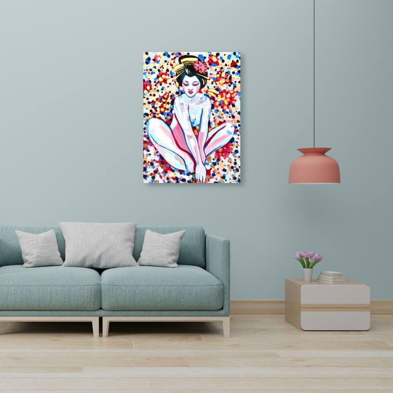 Original Pop Art Women Painting by Julia Brinkfrau