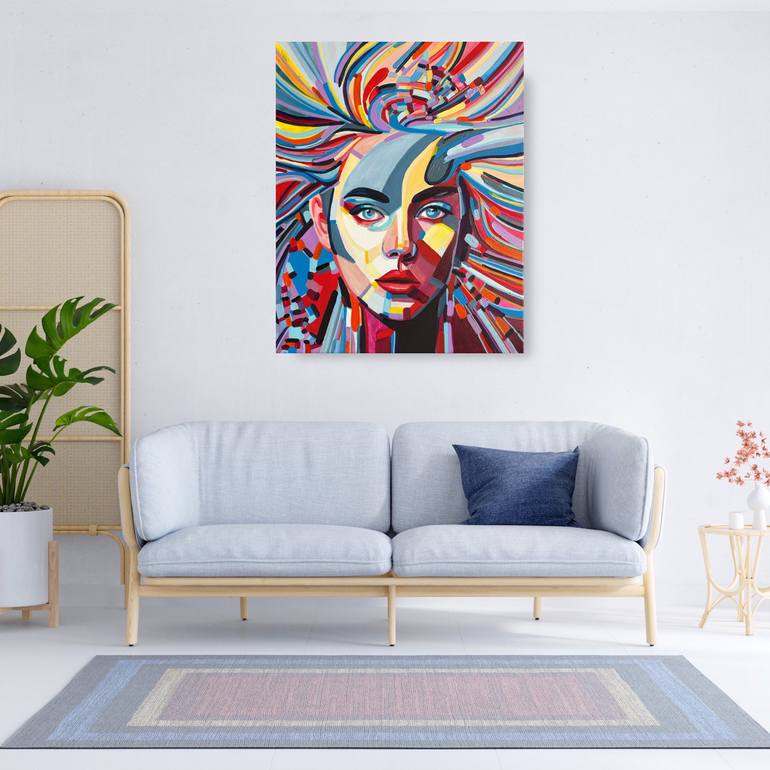 Original Geometric Painting by Julia Brinkfrau