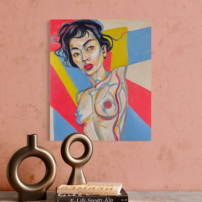 Original Portraiture Women Painting by Julia Brinkfrau