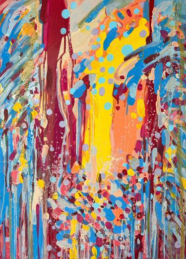 Original Abstract Expressionism Abstract Paintings by Julia Brinkfrau