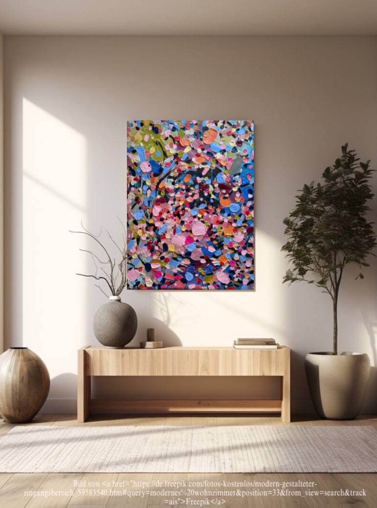 Original Abstract Expressionism Abstract Painting by Julia Brinkfrau