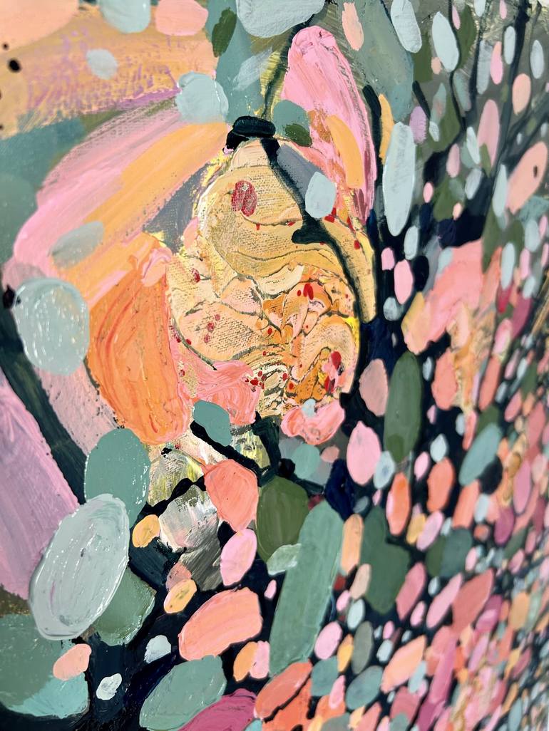 Original Abstract Expressionism Floral Painting by Julia Brinkfrau