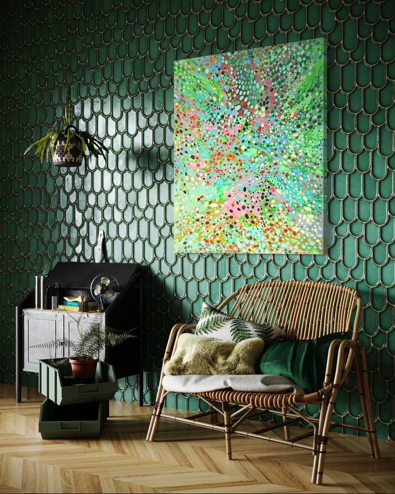 Original Abstract Expressionism Abstract Painting by Julia Brinkfrau