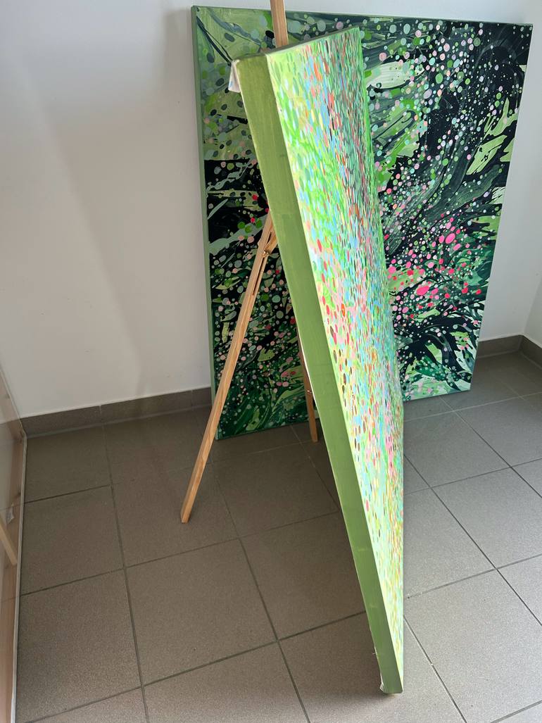 Original Abstract Expressionism Abstract Painting by Julia Brinkfrau