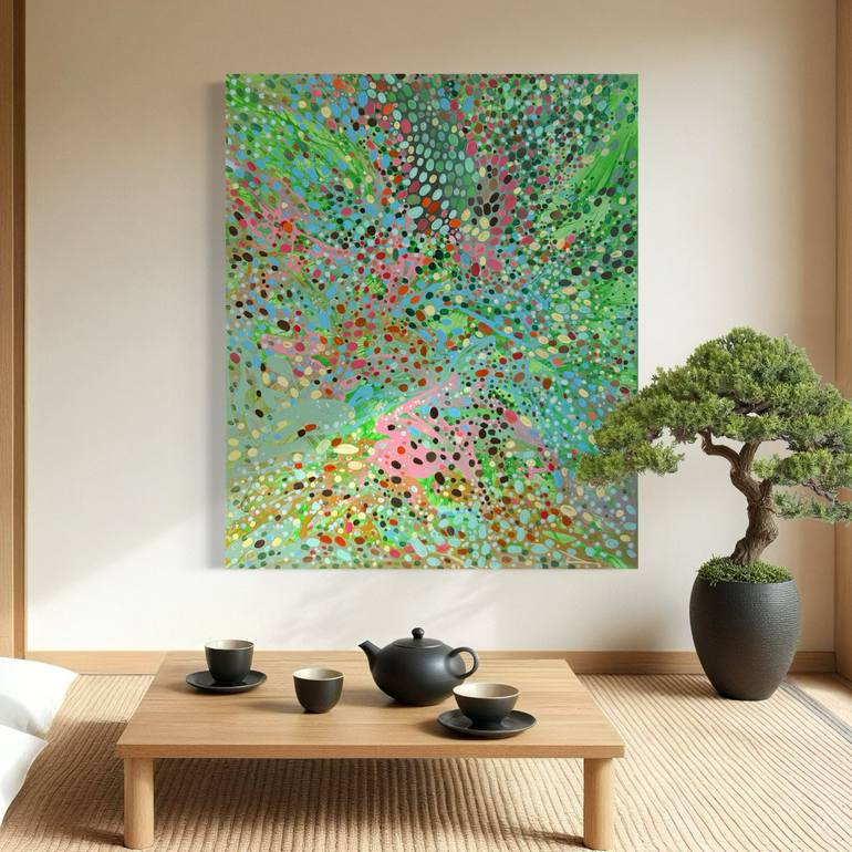 Original Abstract Expressionism Abstract Painting by Julia Brinkfrau