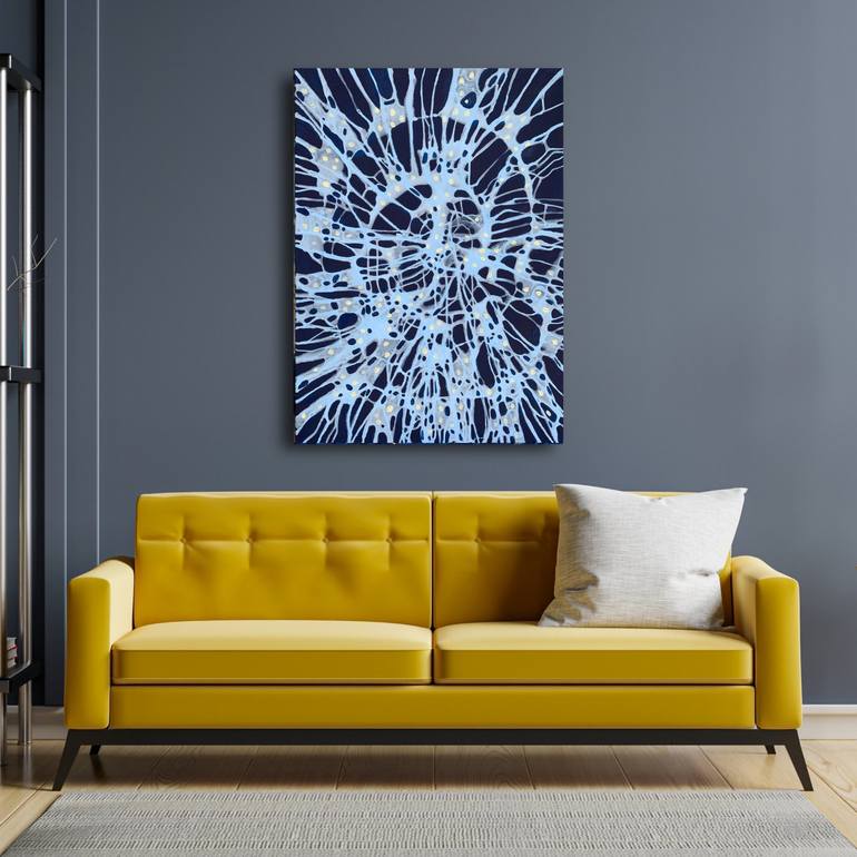 Original Abstract Outer Space Painting by Julia Brinkfrau