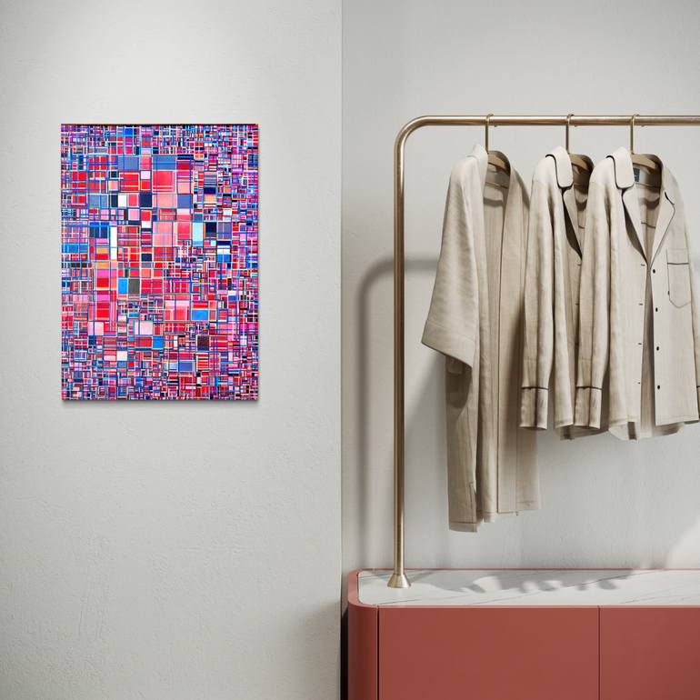 Original Abstract Geometric Painting by Julia Brinkfrau