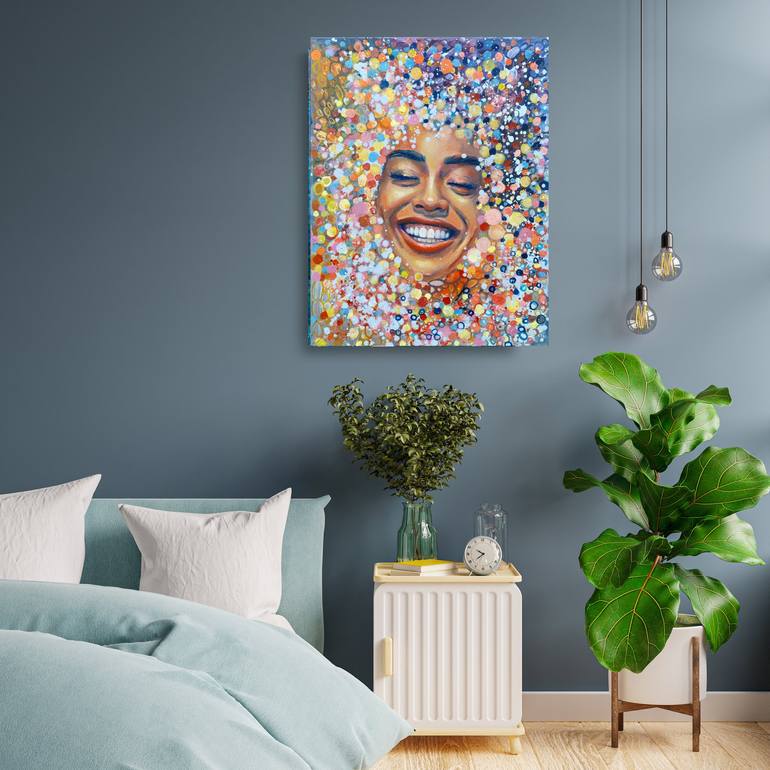 Original Abstract Portrait Painting by Julia Brinkfrau