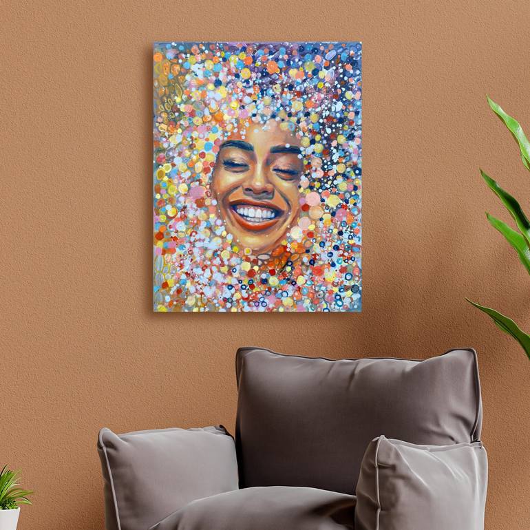 Original Abstract Portrait Painting by Julia Brinkfrau