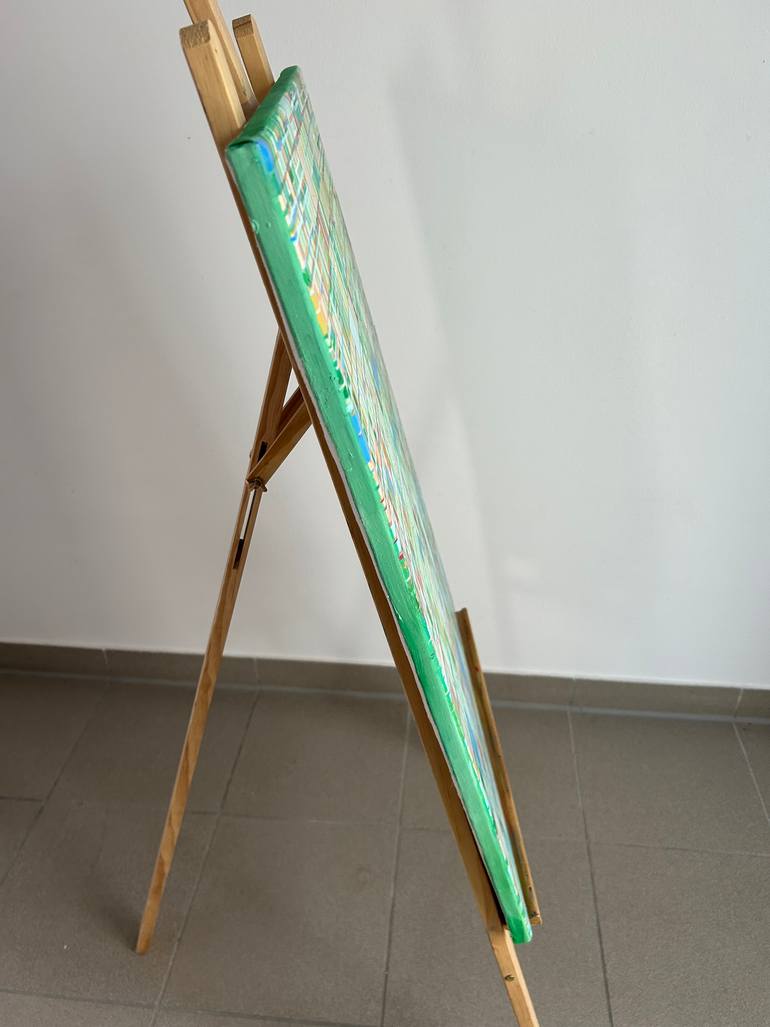 Original Geometric Abstract Painting by Julia Brinkfrau