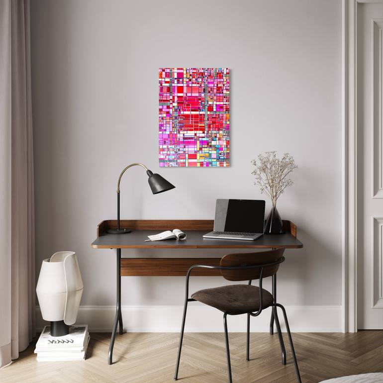 Original Abstract Geometric Painting by Julia Brinkfrau