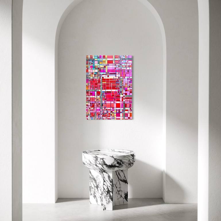 Original Abstract Geometric Painting by Julia Brinkfrau