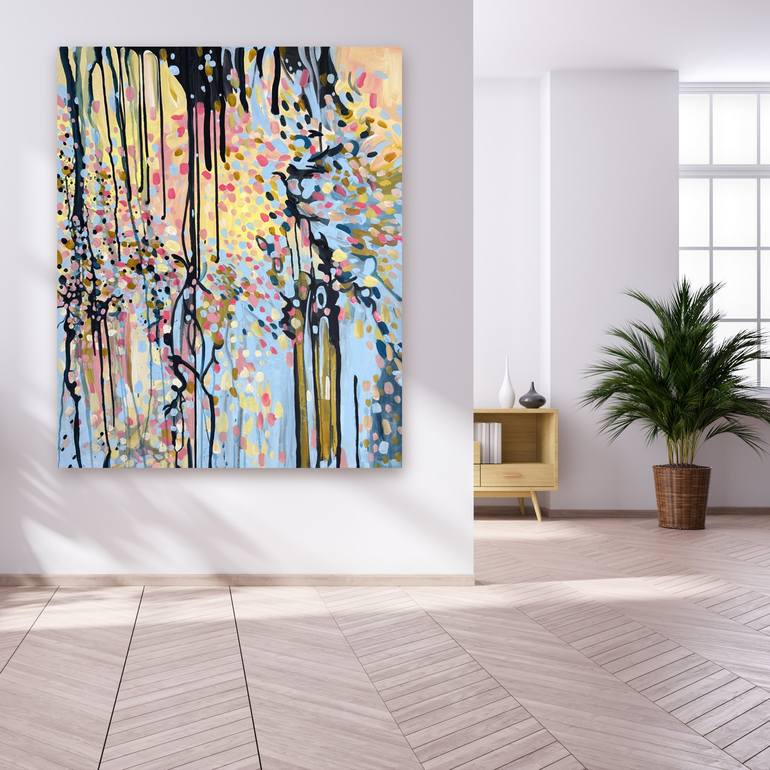 Original Abstract Expressionism Abstract Painting by Julia Brinkfrau