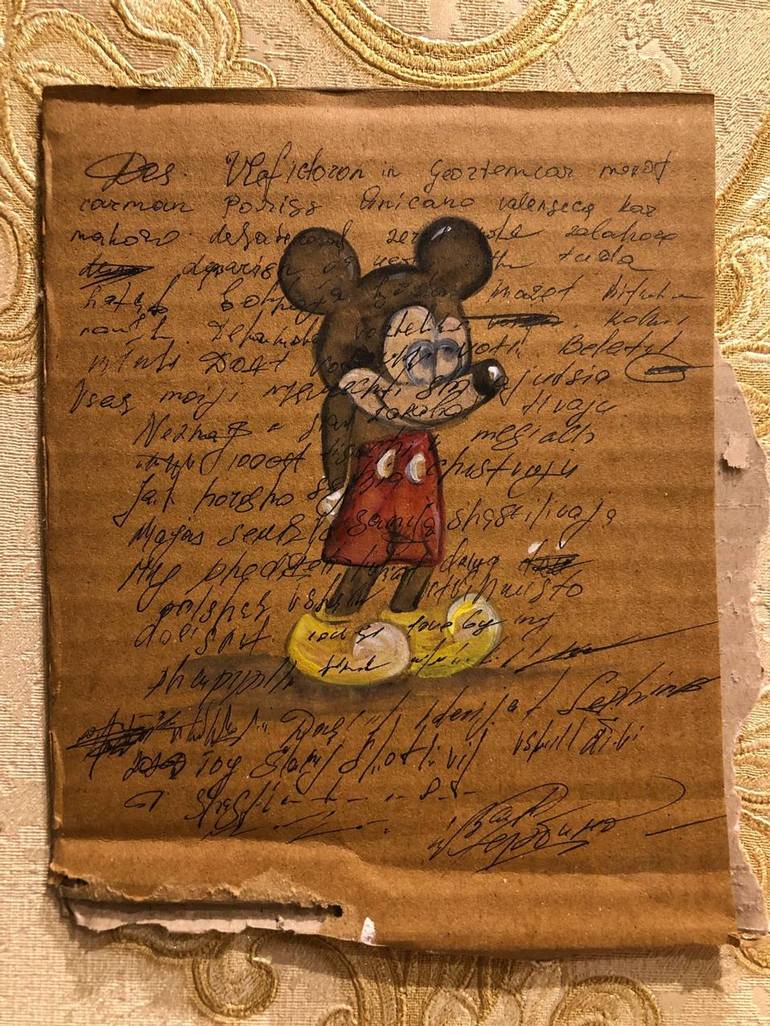 Miki Mouse original painting Installation by Valerija Serbinova