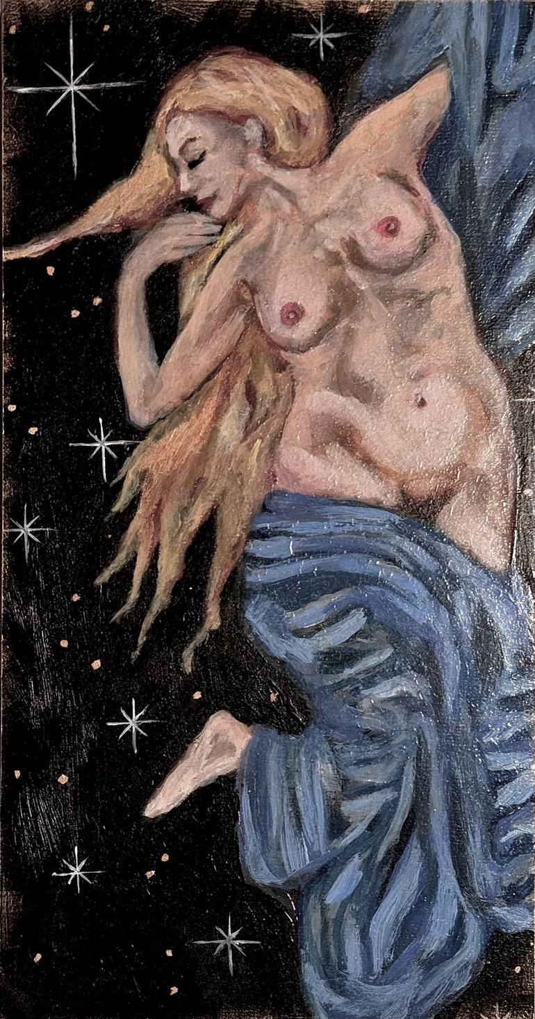 Original Art Nouveau Nude Paintings by Cmj Likens
