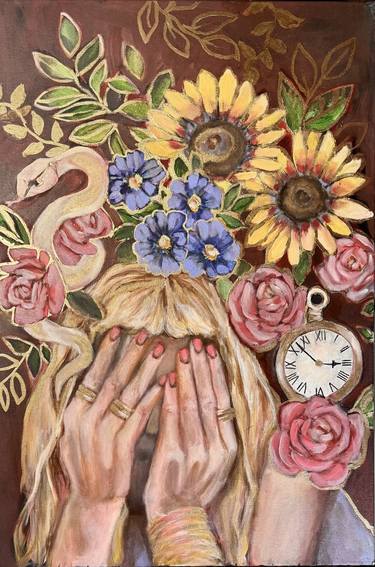 Original Romanticism Botanic Painting by Cmj Likens