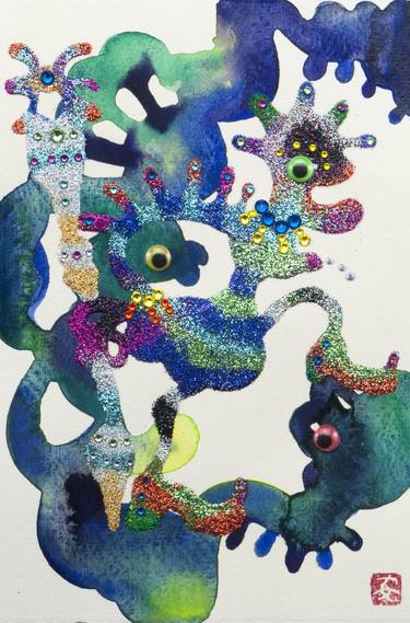 Original Abstract Fantasy Paintings by Akiko Ban
