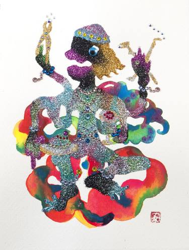 Original Abstract People Paintings by Akiko Ban