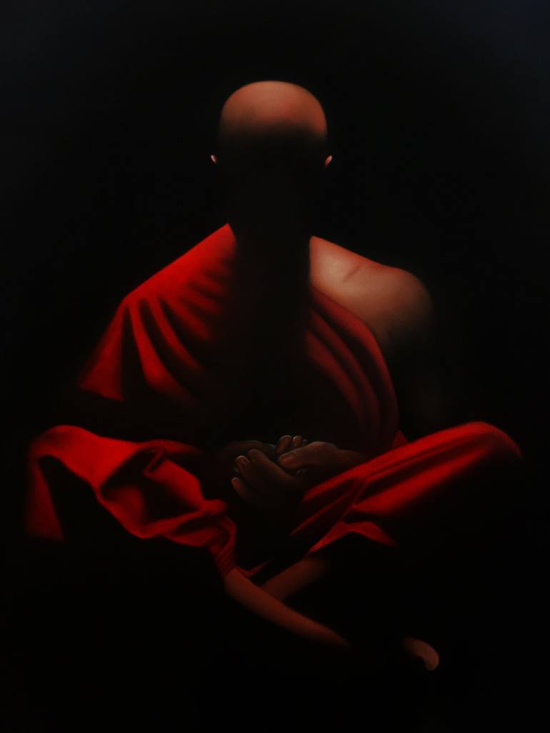 Buddhist Drawing by Julia Evtushenko | Saatchi Art