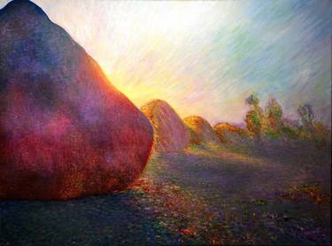 Saatchi Art Artist Julia Evtushenko; Paintings, “Haystack at sunrise (free interpretation of Monet)” #art